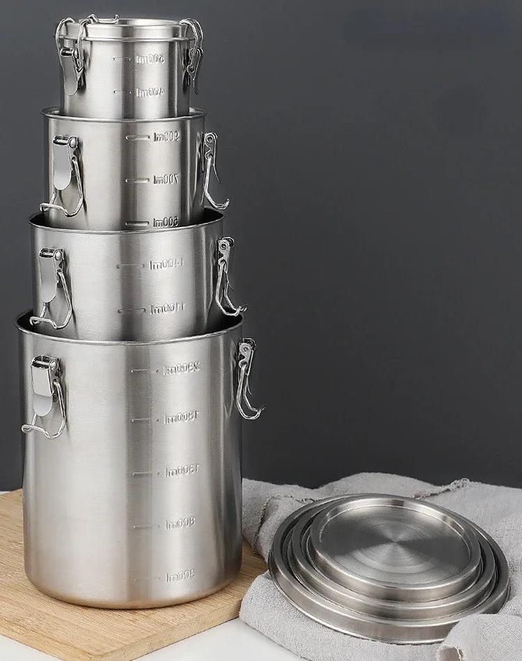Tea Hermetic Pots Whole Grains Hermetic Containers for Food Stainless Steel Seal Sealed Container Coffee Beans Storage Airtight