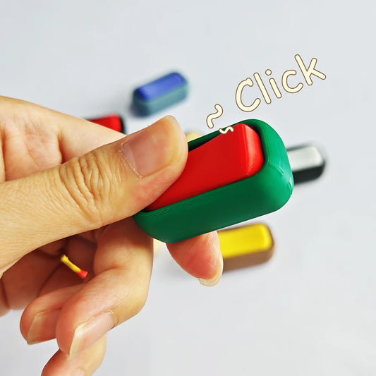 3D Printed Switches Fidget Toy Pop Fidget Toy Click Toy for Stress and Anxiety Relaxing Portable Fingertip Simulate Switch Toys