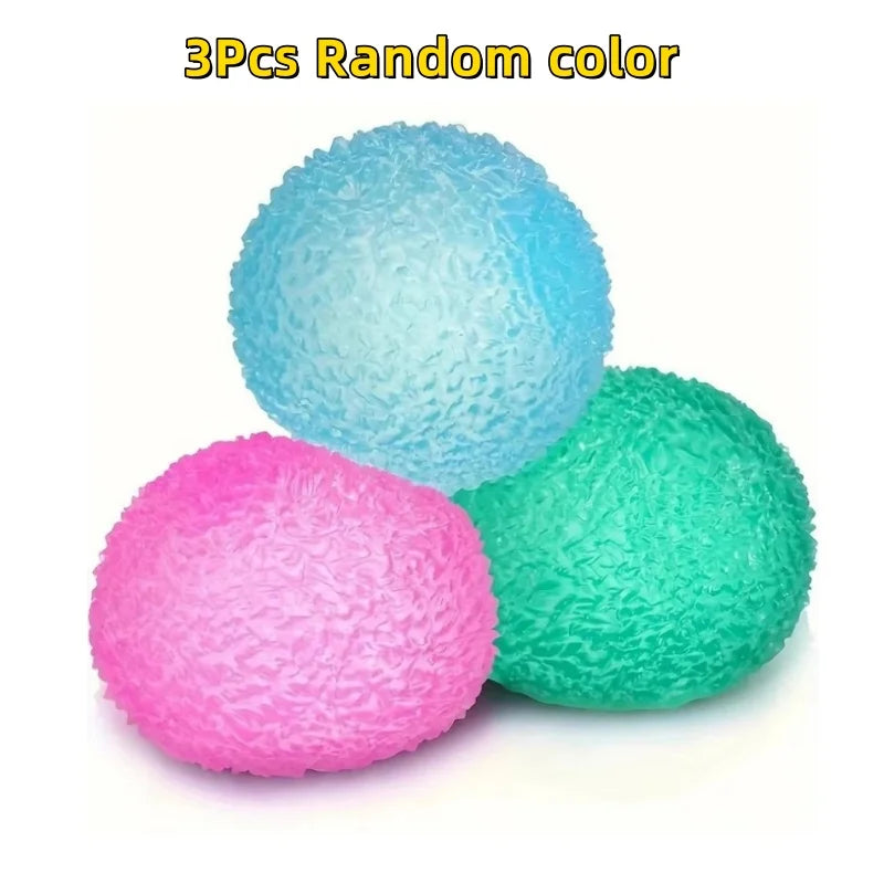 1Pc Squishy Multicolor Texture Ice Ball Squeeze Toy for Kids Adult Soft Pinch Pop Fidget Toys Children Halloween Christmas Gifts