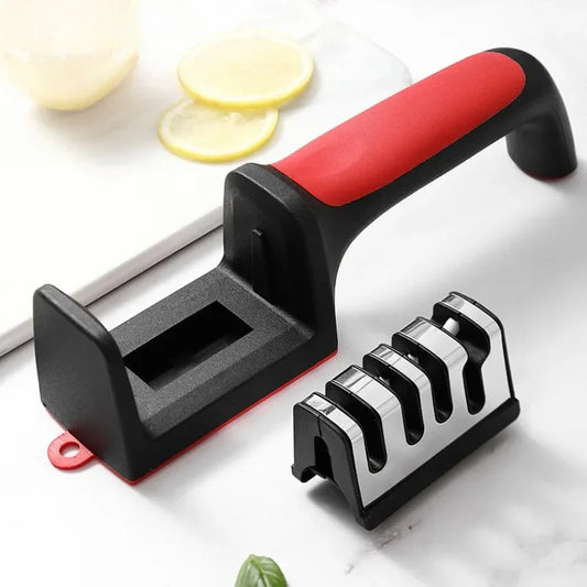 3/4 Segment Knife Sharpener Three-stage Cutting Knife Kitchen Multifunctional Handheld Fast Sharpening Stone Kitchen Supplies