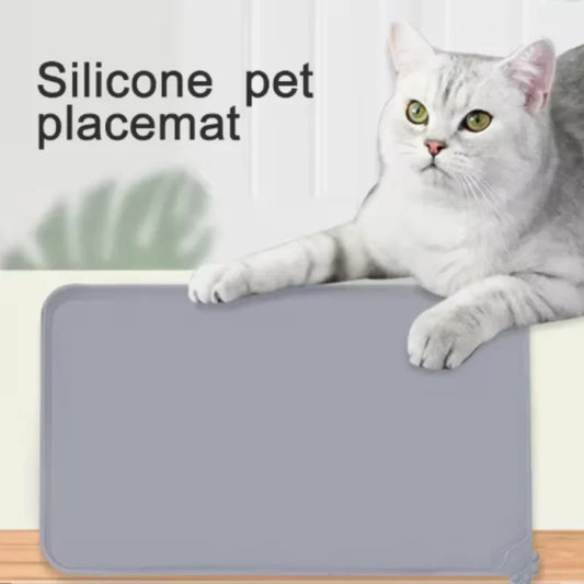 Silicone Pet Food Mat Waterproof Non-Slip Cat Dog Feeding Bowl Pad Easy Clean Pet Accessories