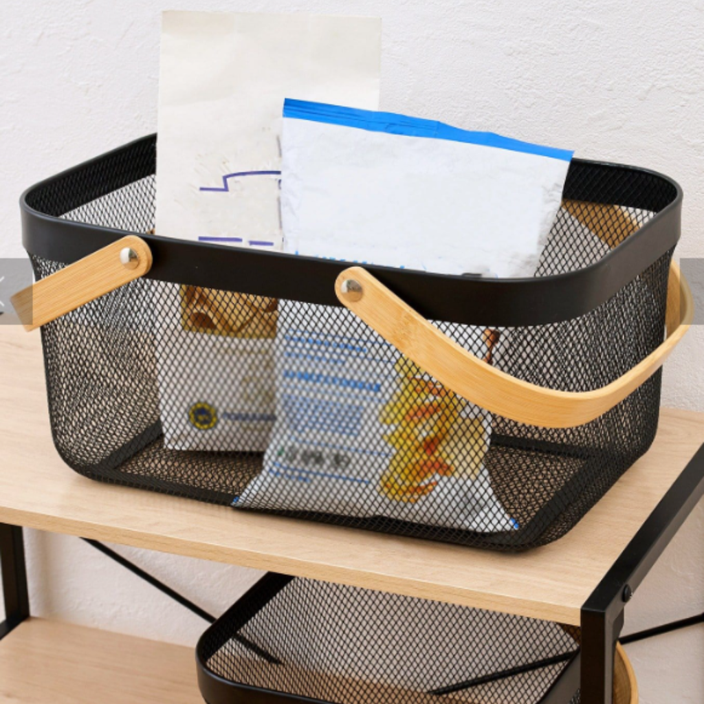 Canasto Metálico organizador rectangular por mayor - Bazar Mayorista