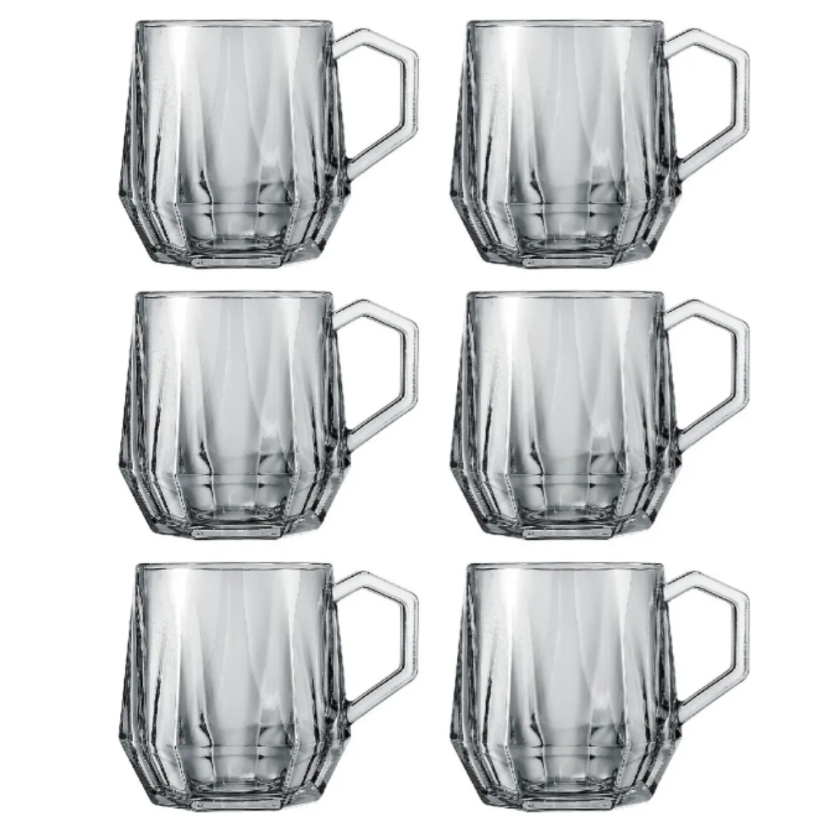Set de tazas de cafe diamond grey por mayor - Bazar Mayorista