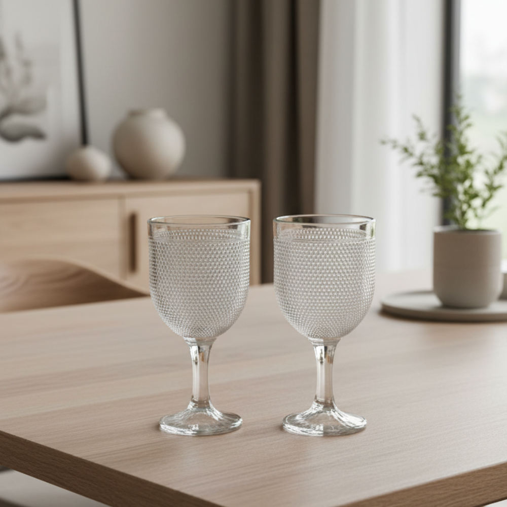Set x6 copas de vino Dot tornasol por mayor - Bazar Mayorista