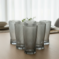 Set x 6 vasos altos Dot Grey por mayor - Bazar Mayorista