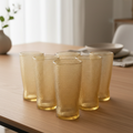 Set x 6 vasos altos Dot Gold por mayor - Bazar Mayorista