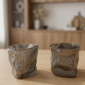Set x6 vasos bajos curved gray por mayor - Bazar Mayorista