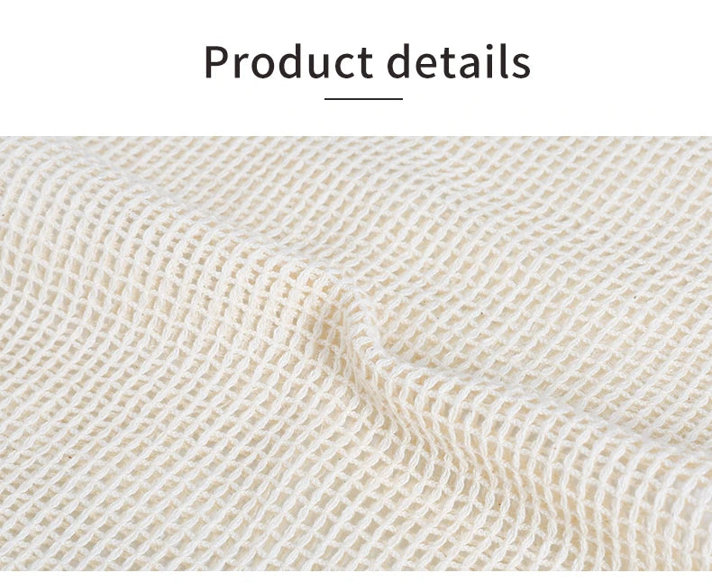 Weedi 3/6pack Reusable Cotton Mesh Produce Bags, Washable Grocery Bag Kitchen Fruit Vegetable Storage Bags Kitchen Organizer
