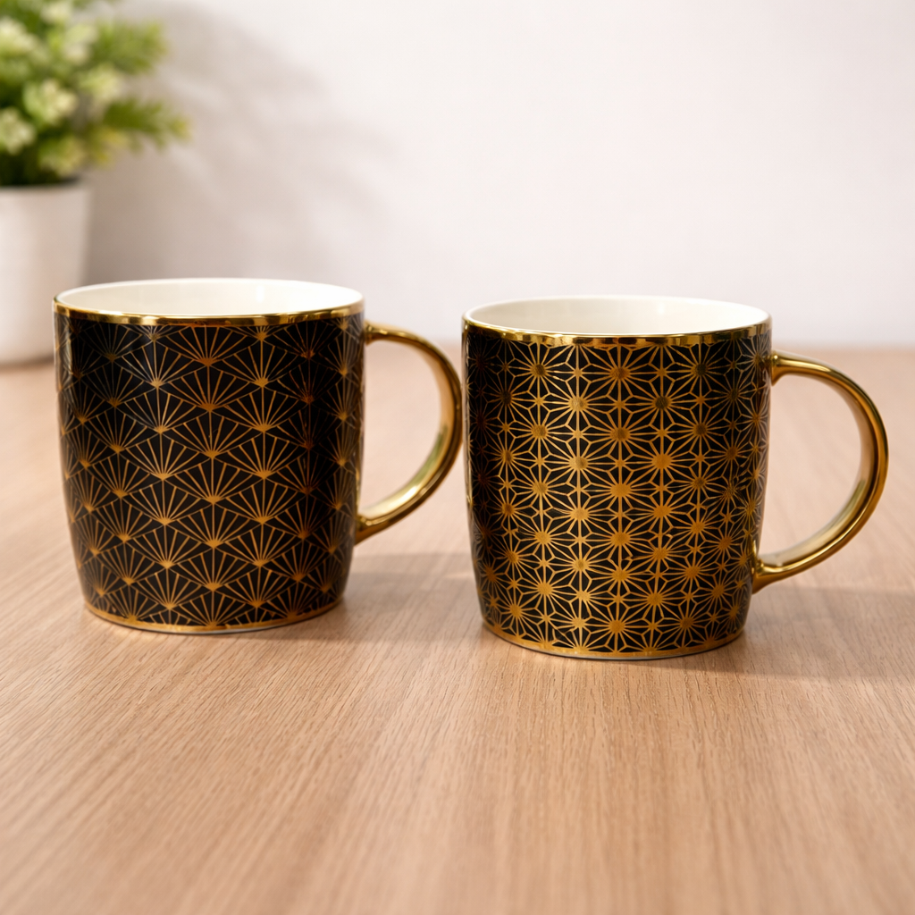 Taza Art Deco Gold por mayor - Bazar Mayorista