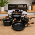 Set 7 Ollas de Cocina Amwood por mayor - Bazar Mayorista