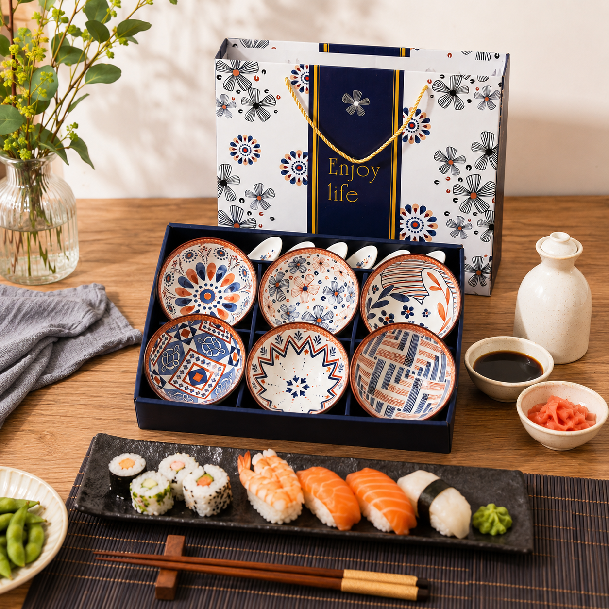 Set x6 Cuencos de Porcelana Colors