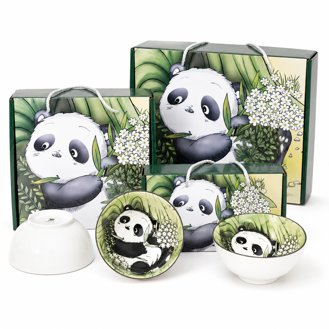 Set x6 Cuencos de Porcelana Panda