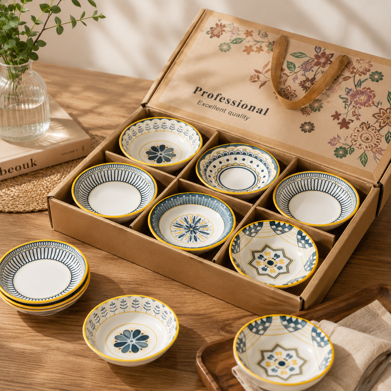Set x6 Cuencos de Porcelana