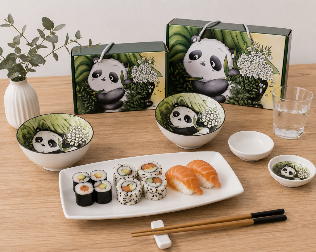 Set x6 Cuencos de Porcelana Panda