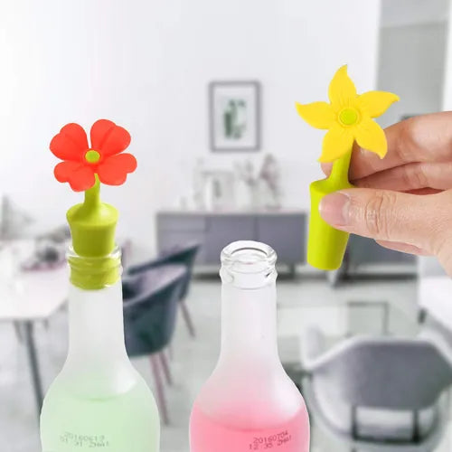 Tapón flor x6 por mayor - Bazar Mayorista
