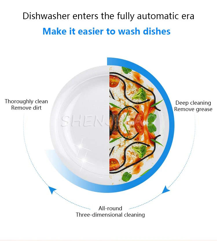 110V/220V Portable Sink Dishwasher Small Free-standing Installation-free Automatic Household Kitchen Ultrasonic Dishwasher A5