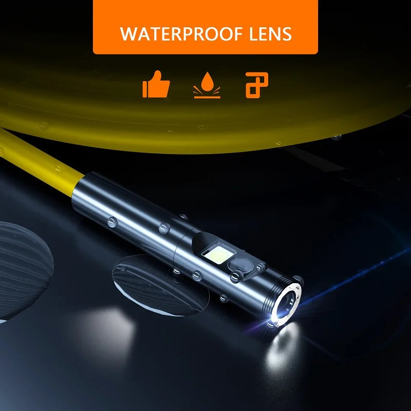 Dual Lens WIFI Endoscope HD1080P Wireless Pipe Inspection Borescope Camera Car Check Waterproof LEDs 2600mAh With Phone Holder
