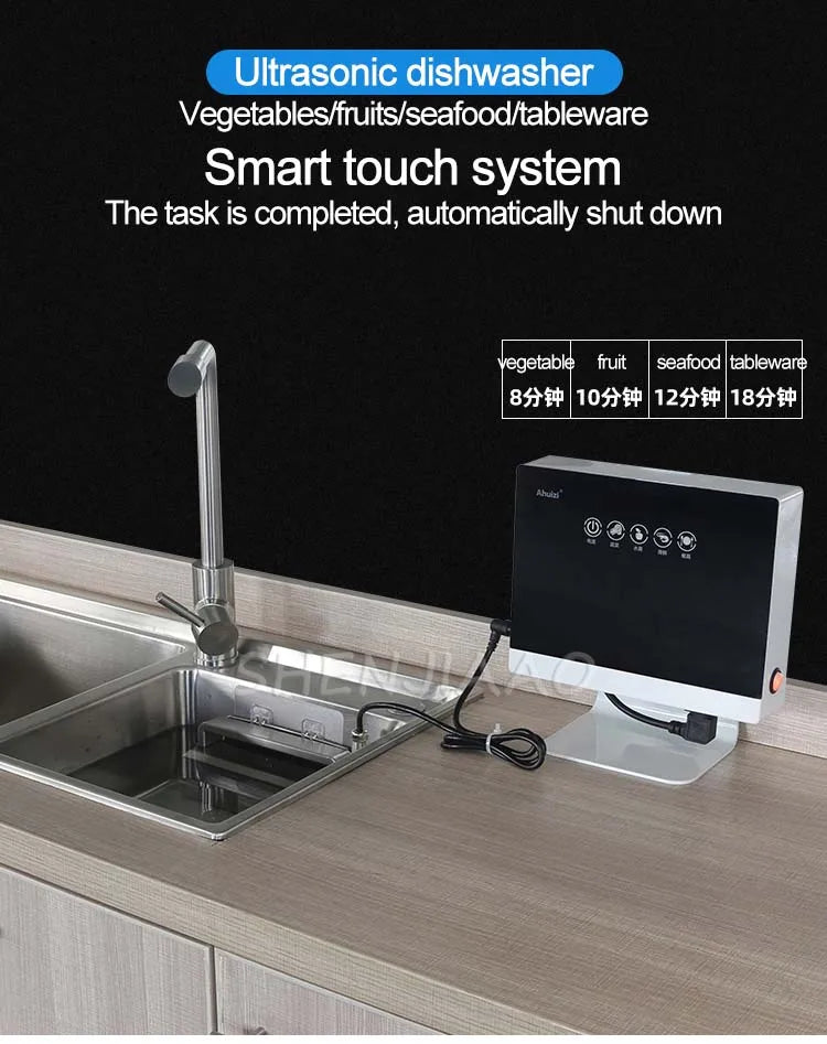 110V/220V Portable Sink Dishwasher Small Free-standing Installation-free Automatic Household Kitchen Ultrasonic Dishwasher A5