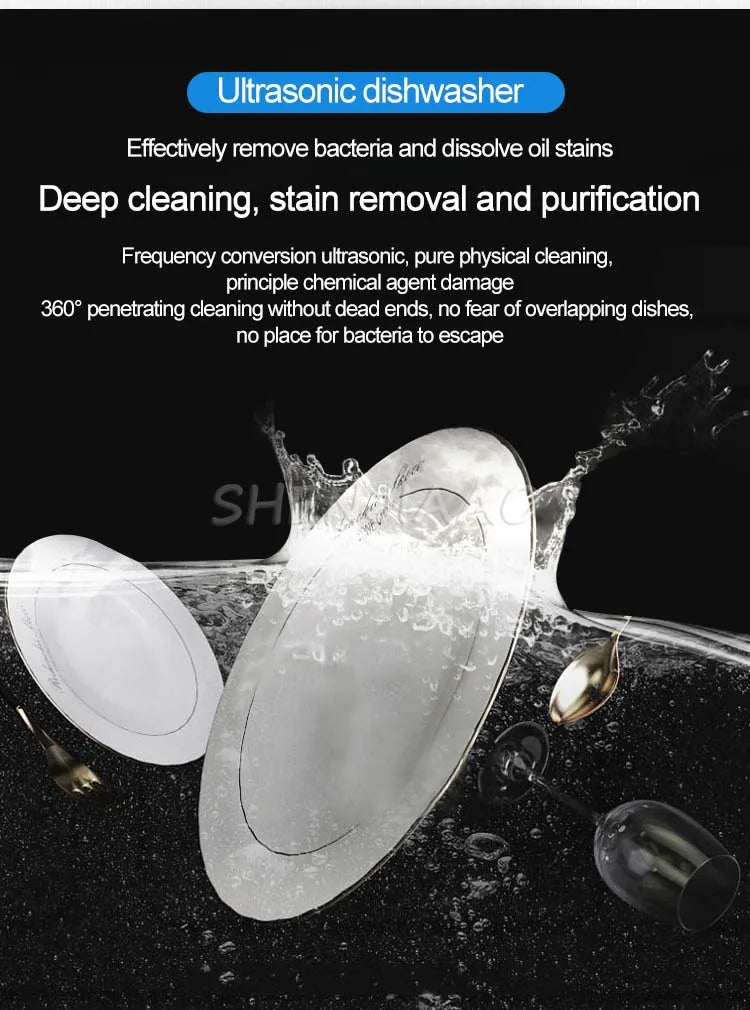 110V/220V Portable Sink Dishwasher Small Free-standing Installation-free Automatic Household Kitchen Ultrasonic Dishwasher A5