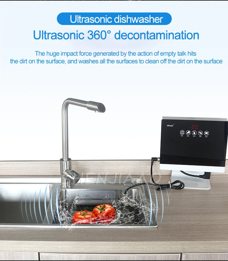 110V/220V Portable Sink Dishwasher Small Free-standing Installation-free Automatic Household Kitchen Ultrasonic Dishwasher A5