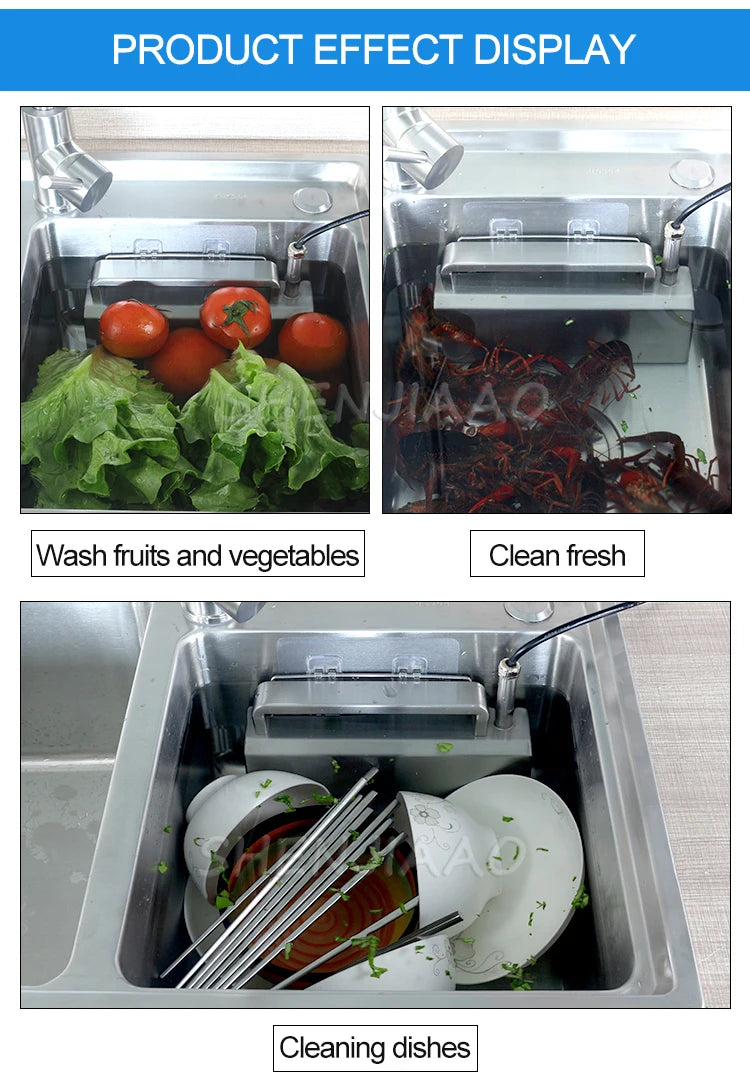 110V/220V Portable Sink Dishwasher Small Free-standing Installation-free Automatic Household Kitchen Ultrasonic Dishwasher A5