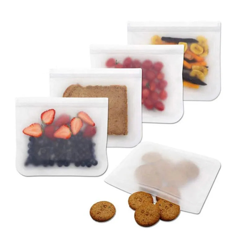Silicone Food Storage Containers Leakproof Containers Reusable Stand Up Zip Shut Bag Cup Fresh Bag Food Storage Bag Fresh Wrap