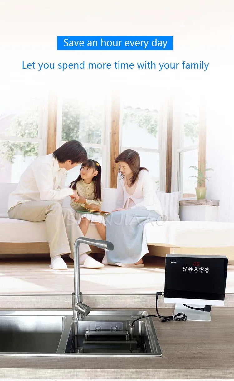 110V/220V Portable Sink Dishwasher Small Free-standing Installation-free Automatic Household Kitchen Ultrasonic Dishwasher A5