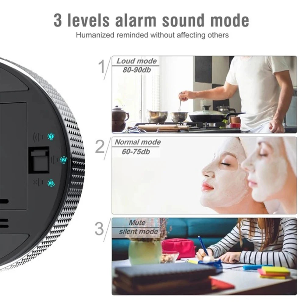 Digital Magnetic Kitchen Timer Shower Study Stopwatch Countdown Countup Timer Time Stopwatch Alarm for Classroom Cooking Fitness