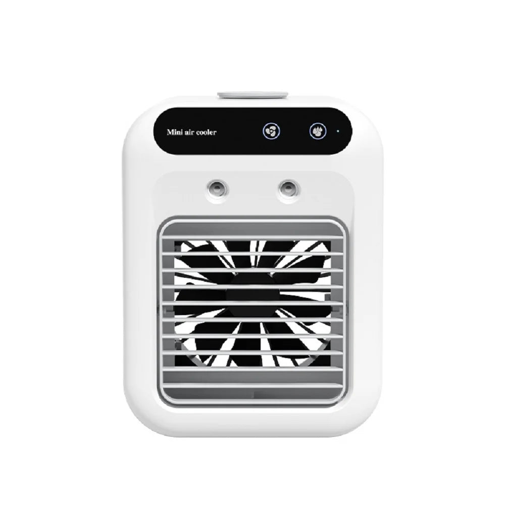 Portable Dormitory Spray Cooler with Humidification, Electric Fan, Desktop Mobile Air Cooler for Small Household Air Conditioner