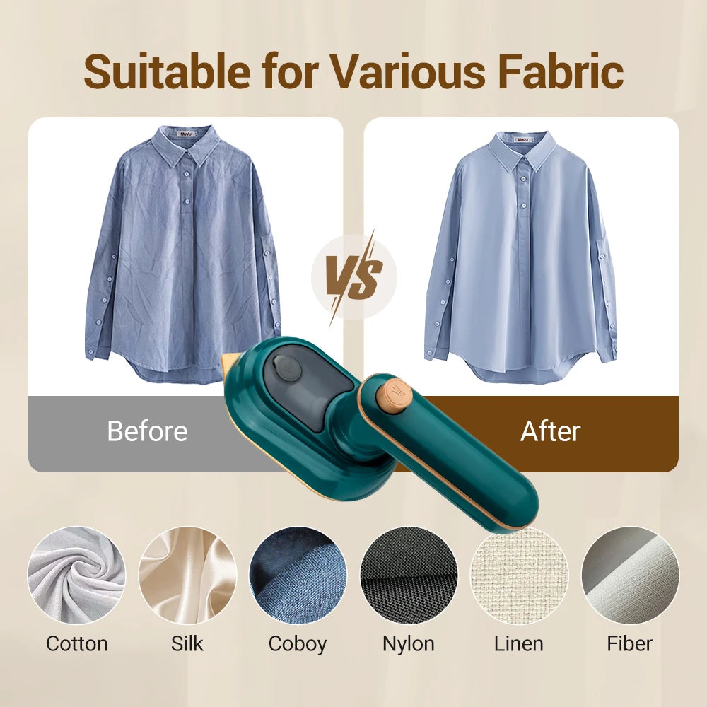 Mini Garment Steamer Steam Iron Handheld Portable Home Travelling For Clothes Ironing Wet Dry Ironing Machine Home Appliance