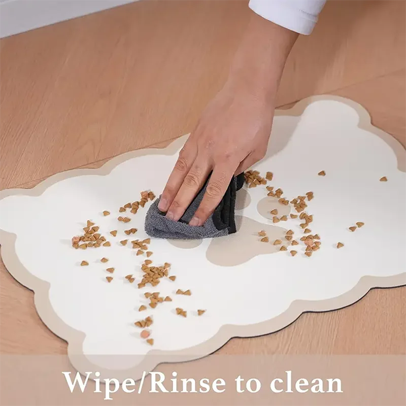 Pet Feeding Mat Absorbent Anti-Slip Dog Bowl Mat Diatomaceous Earth Pet Mats for Water and Food Bowl
