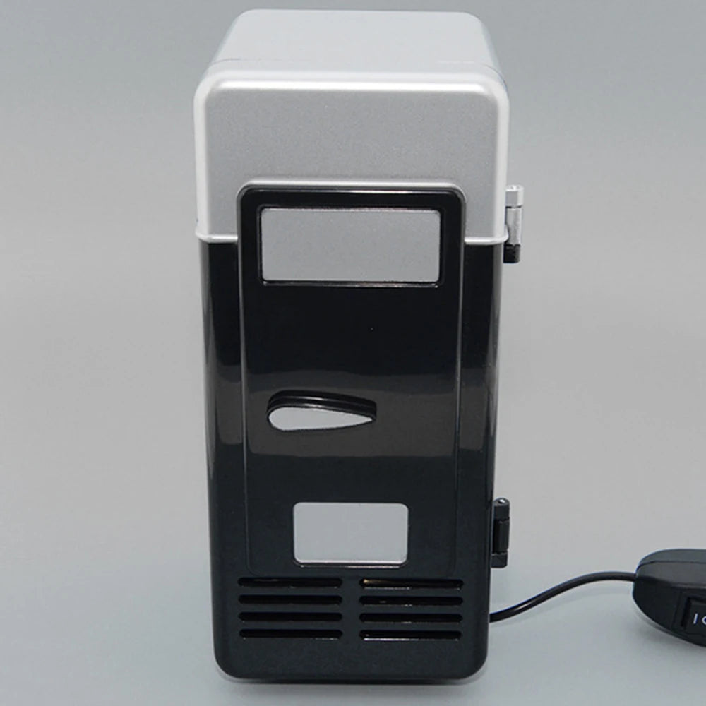 Mini USB Fridge Portable Cooler Beverage Drink Cans Cooler / Warmer Refrigerator for Car Laptop PC Computer Black Red Color 2025