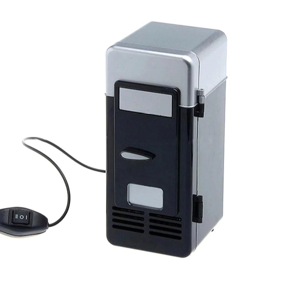 Mini USB Fridge Portable Cooler Beverage Drink Cans Cooler / Warmer Refrigerator for Car Laptop PC Computer Black Red Color 2025