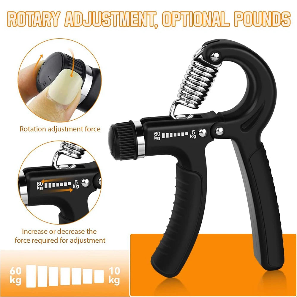 5-60Kg Adjustable Heavy Hand Gripper Fitness Hand Exerciser Grip Wrist Training Finger Gripper Hand Strengthener For Patient
