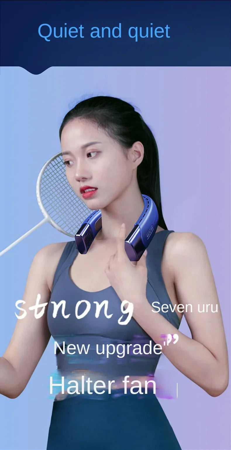 5 Speed Neck Fan Cooling Rechargeable Air Conditioning Fans Air Cooler 4000mAh Air Conditioner For Sports
