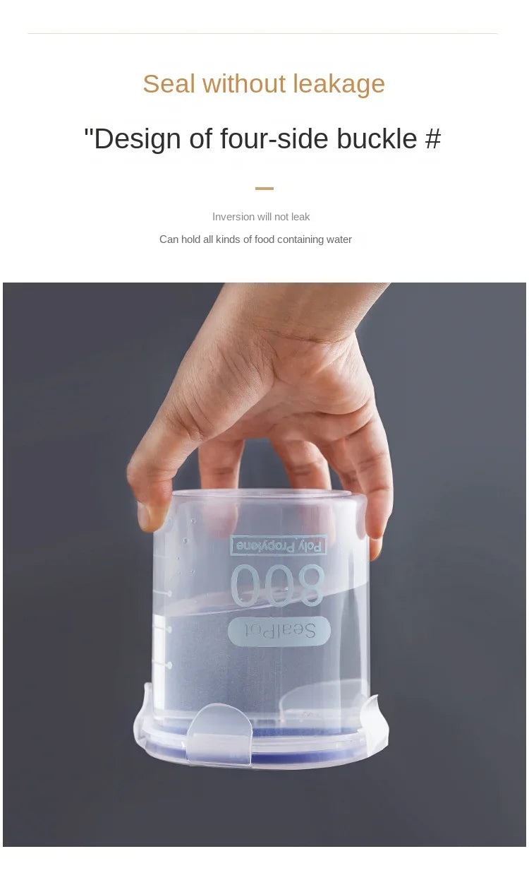 1-4PCS Sealed Jars With Scale Grain Crisper Kitchen Refrigerator Organize Sealed Container Clear Jar Spice Sugar Storage Boxes