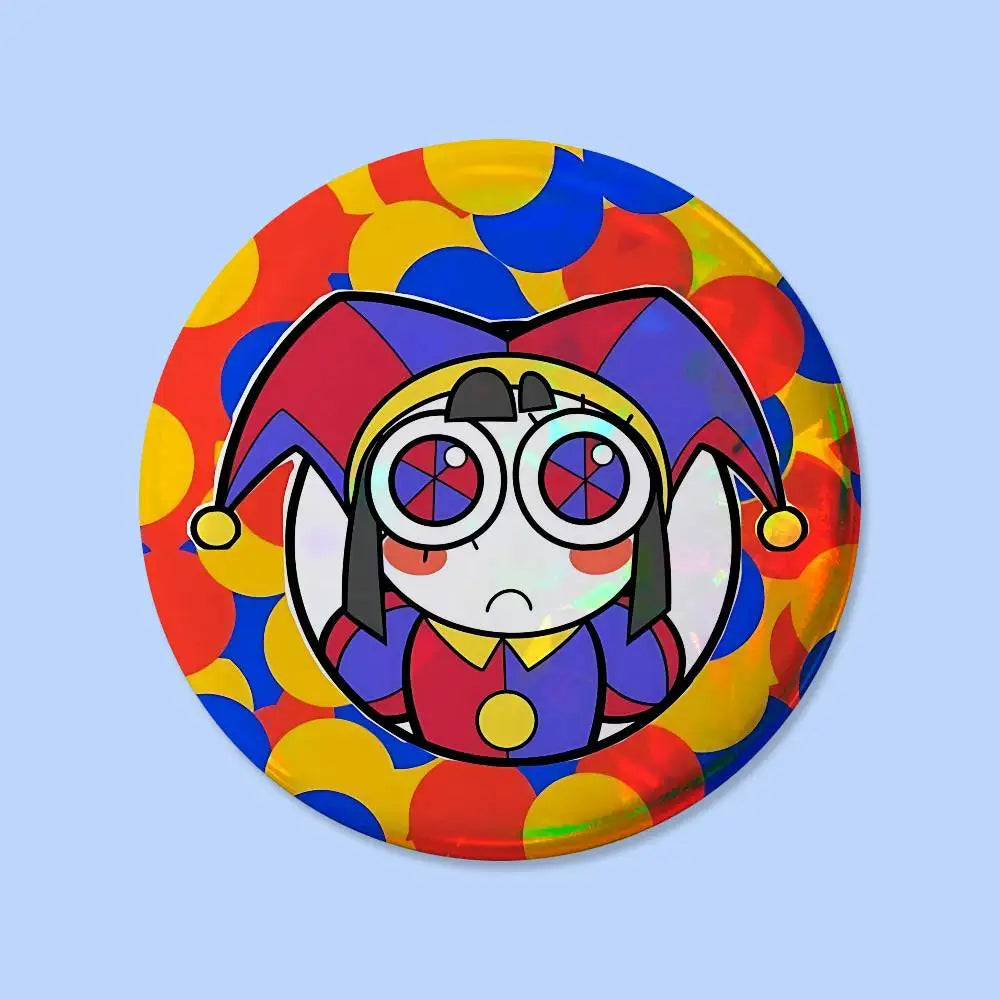 The A-Animated D-Digital Circus Badges 25 32 44 58 75 Mm Round Cosplay Pin Bag Decor Fans Collect Friends Gifts Brooch Souvenir