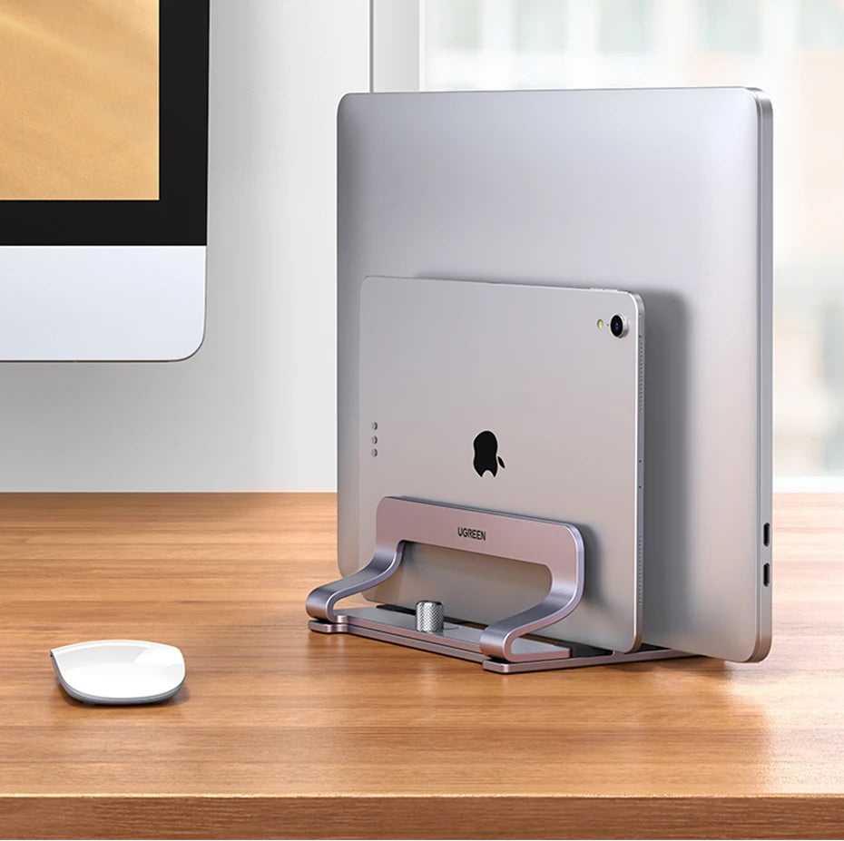 UGREEN Vertical Laptop Stand Holder Foldable Aluminum Notebook Stand Laptop Tablet Stand Support For Macbook Air Pro PC 17 inch