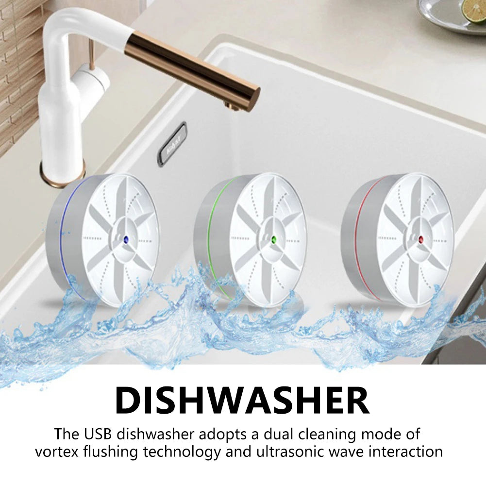 Portable Ultrasonic Dish Washer 18W Cordless Sink Dishwasher Wireless Dishwasher Household Sink Dishwasher for Household Kitchen