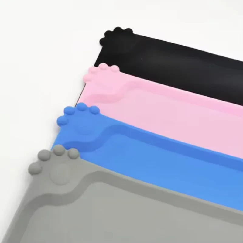 Silicone Pet Food Mat Waterproof Non-Slip Cat Dog Feeding Bowl Pad Easy Clean Pet Accessories
