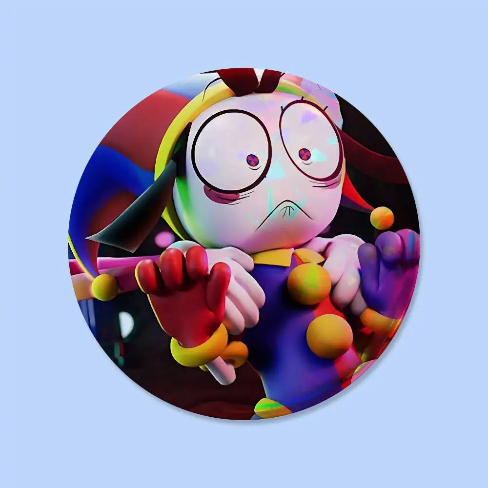 The A-Animated D-Digital Circus Badges 25 32 44 58 75 Mm Round Cosplay Pin Bag Decor Fans Collect Friends Gifts Brooch Souvenir