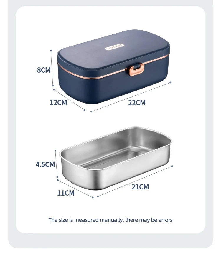 220V Electric Lunch Box 900ml Portable Rice Cooker Water Free Heating Bento Box  Thermostatic Heating Food Warmer For Office