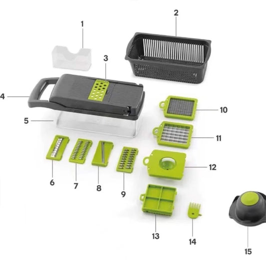Advanced Vegetable Cutter - Wave Cut Pattern, Decorative Ridges for Veggies, Single Piece