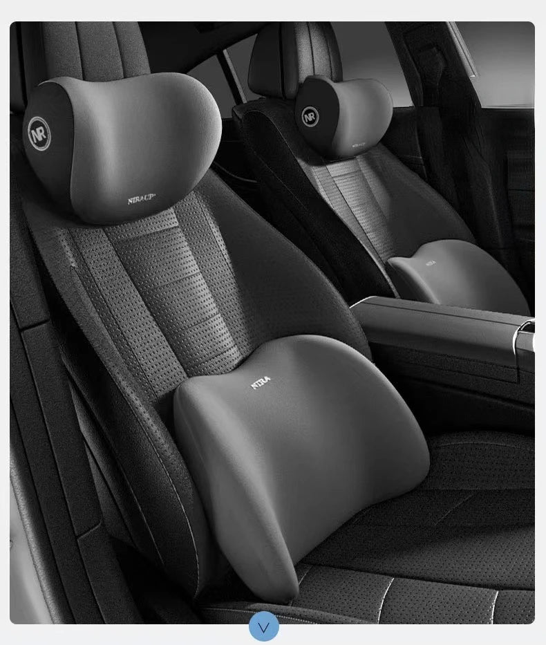Car Memory Foam Neck Pillow Protection Lumbar Backrest Cushion Lumbar Cushion Car Headrest Cushion