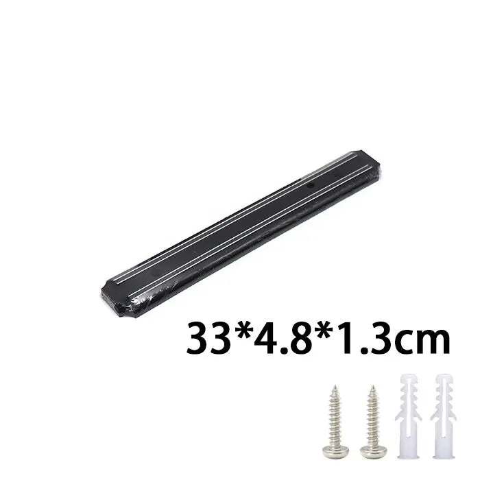 Kitchen Wall Mounted Magnetic Knife Holder Hardware Tools Absorbent Simple Multifunctional Shelf Plastic Stripe