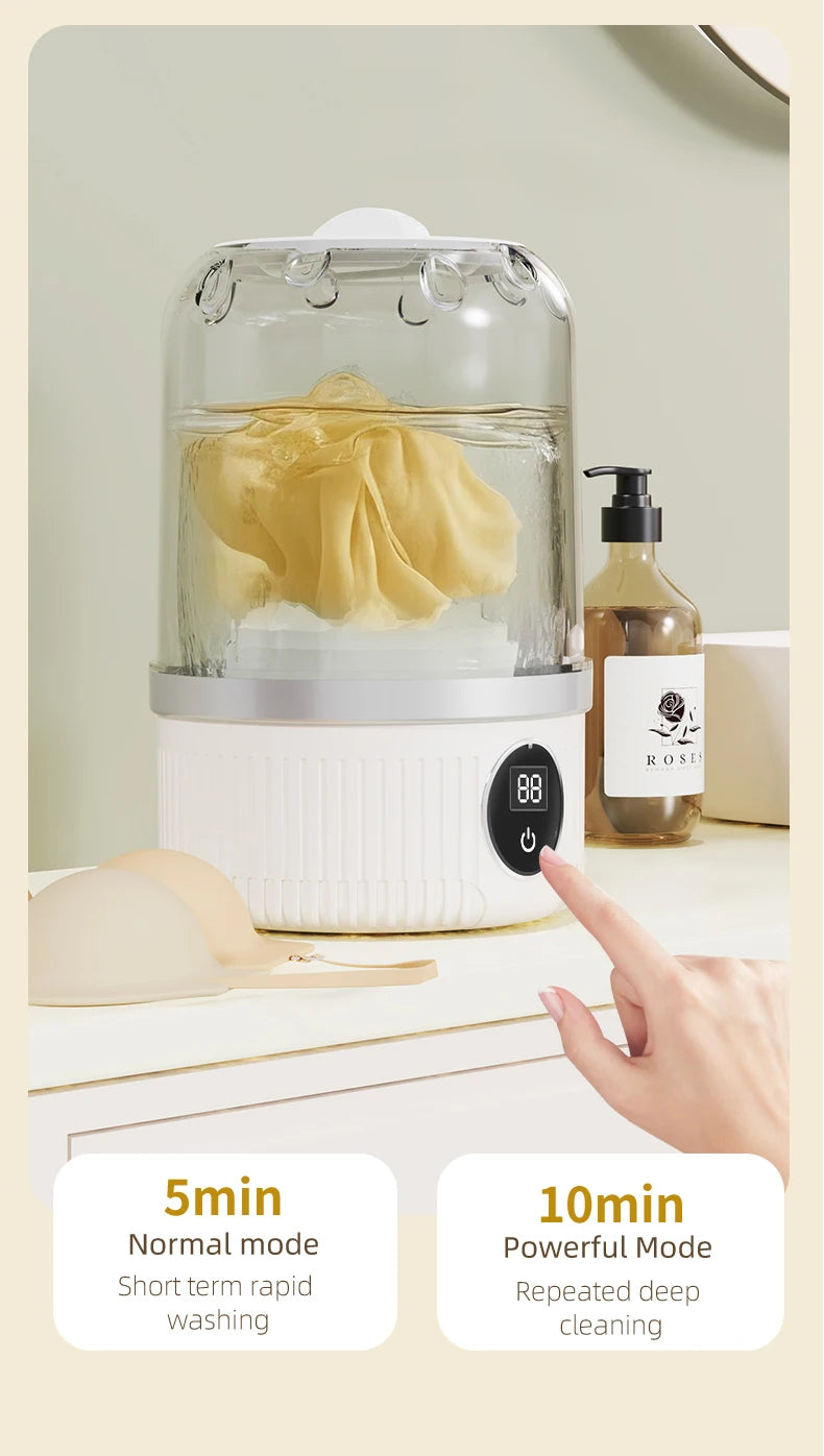 Mini Washing Machine Household Electric Washing Cup Underwear Socks Small Wireless Charging Washing Machine