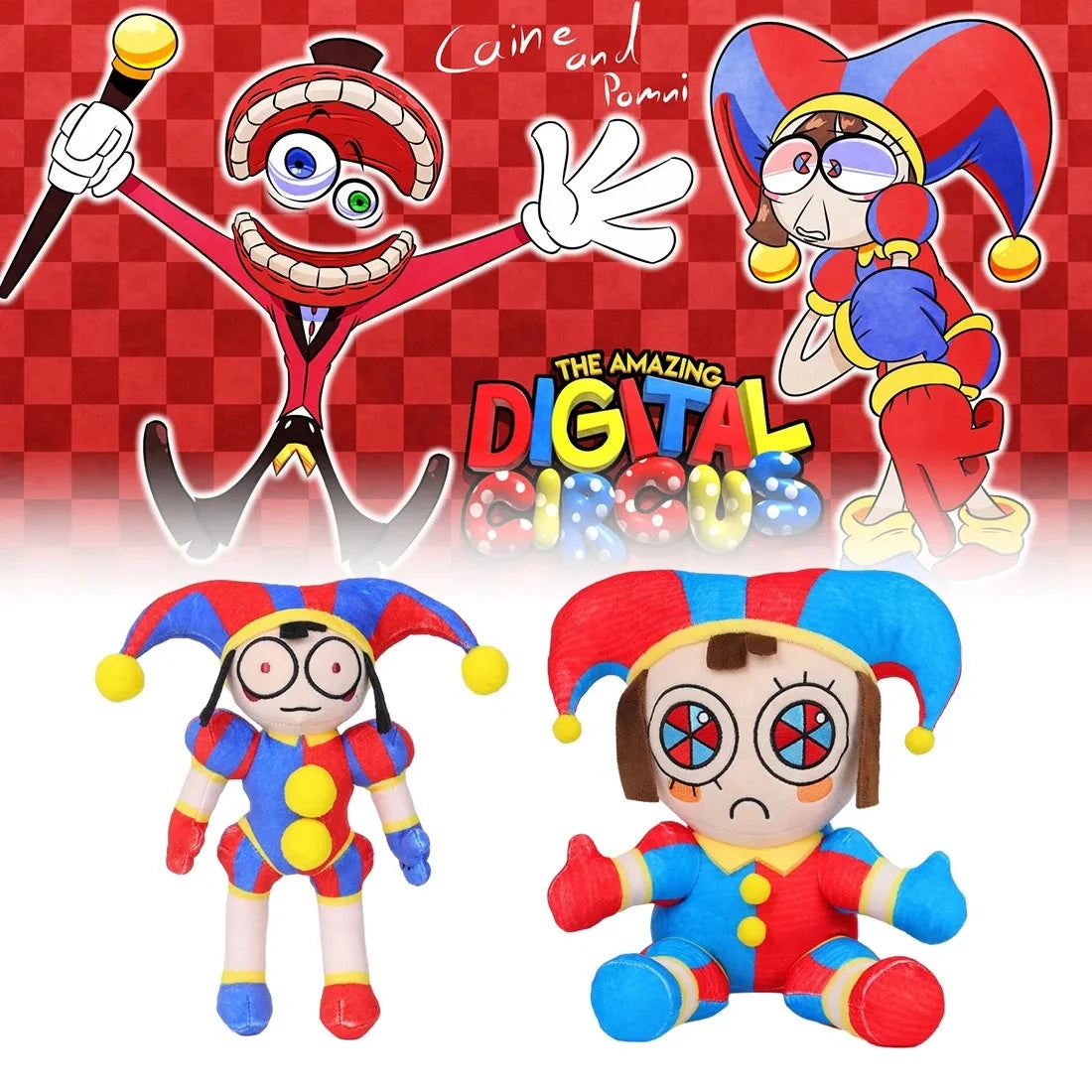 *New The Amazing Digital Circus Plush Clown Ragatha pomni Cartoon Jax Doll Joker Plush Soft Stuffed Sofa Decorate Christmas Gift
