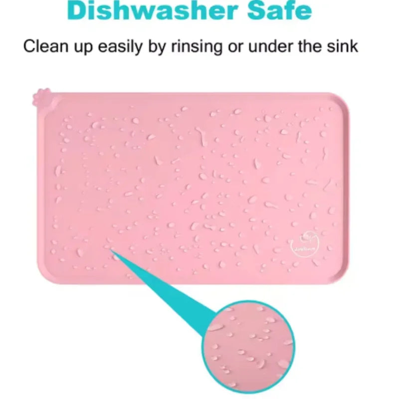 Silicone Pet Food Mat Waterproof Non-Slip Cat Dog Feeding Bowl Pad Easy Clean Pet Accessories