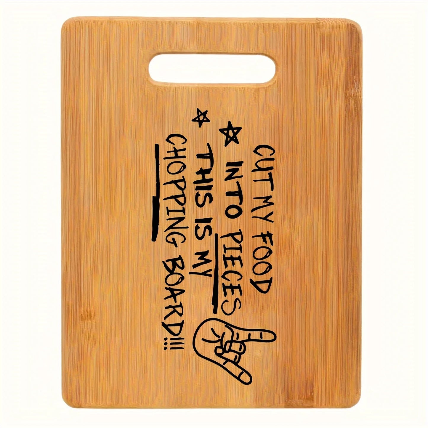Cutting Board, Engraved Cutting Board, Cut My Food into Small Pieces Cutting Board, Laser Engraved Funny Bamboo Cutting Board