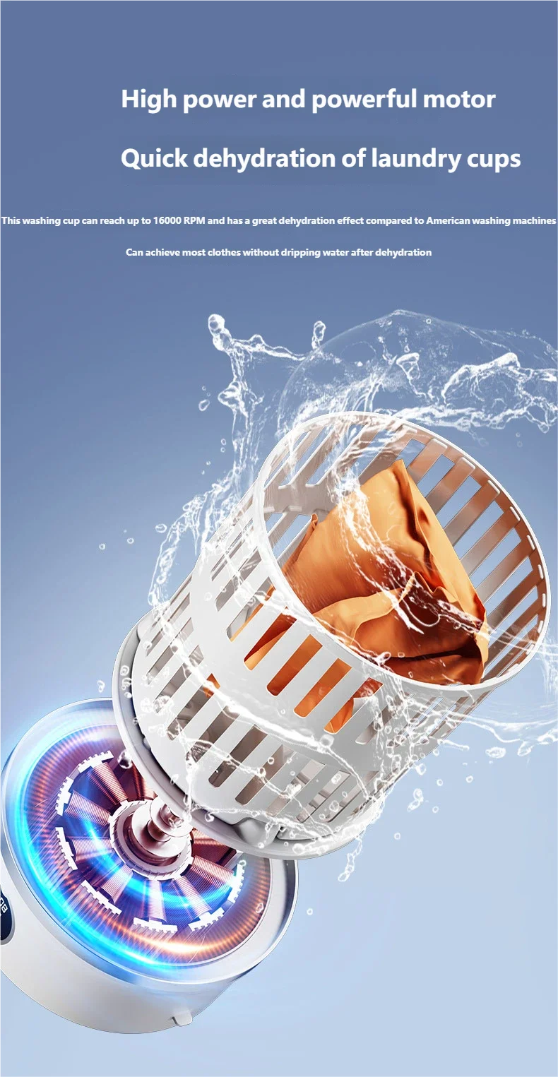 HOMEFISH Dehydrated Underwear Washing Machine Fully Automatic Dormitory Mini Mini Sock and Underwear Washing Machine